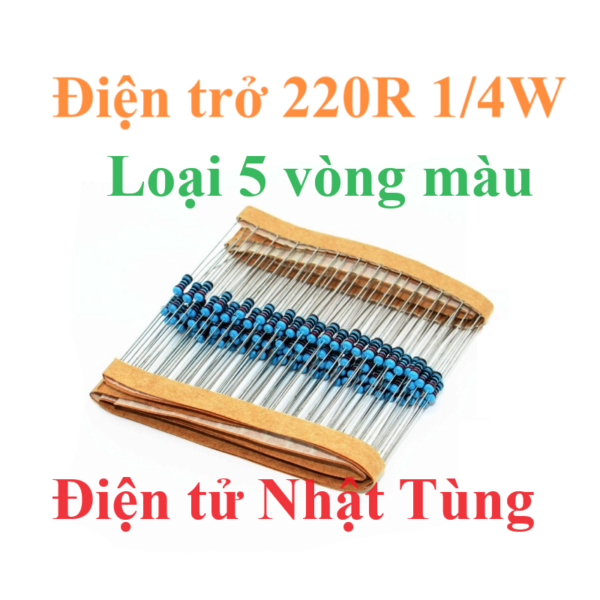 dien-tro-220r-1-4w-5-vach-mau-dai-dien