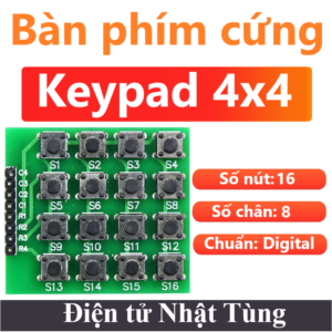 Bàn phím cứng keypad 4x4 , Ma trận phím matrix 4x4