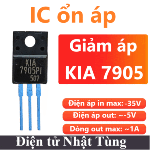IC KIA 7905 ổn áp, ngõ ra điện áp âm 5V