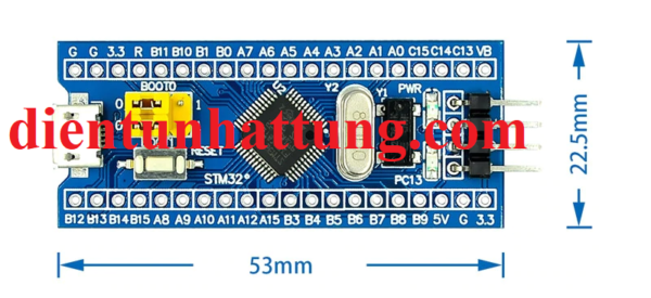 stm32f103c8t6-board-ho-stm-nha-san-xuat-atmel-mat-tren