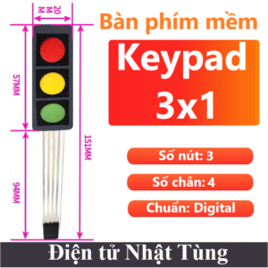 Bàn phím mềm keypad 3x1, Ma trận phím mềm