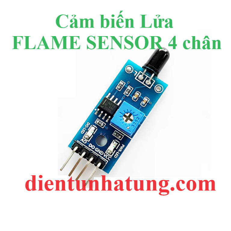 CẢM BIẾN LỬA 4 CHÂN, FLAME SENSOR PHÁT HIỆN LỬA