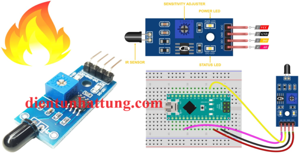 cam-bien-lua-4-chan-module-flame-sensor-giao-tiep-arduino