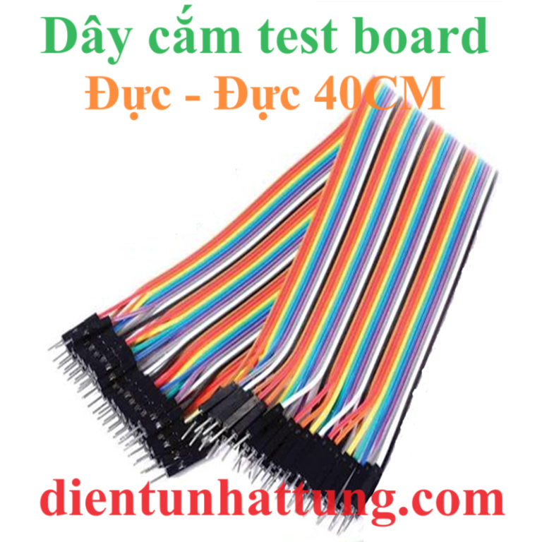 DÂY CẮM TEST BOARD ĐỰC - ĐỰC 40CM, BẸ 10 SỢI