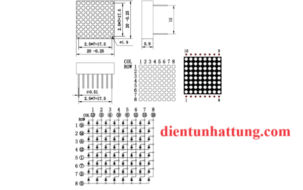 led-matrix-8x8-20x20mm-lad-ma-tran-mau-do-cau-truc-chan-1