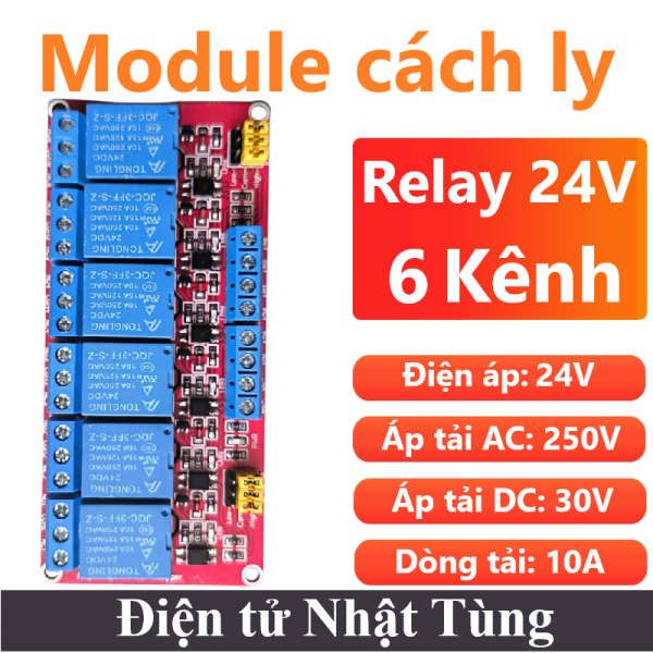 module-relay-24v-6-kenh-loai-mau-do