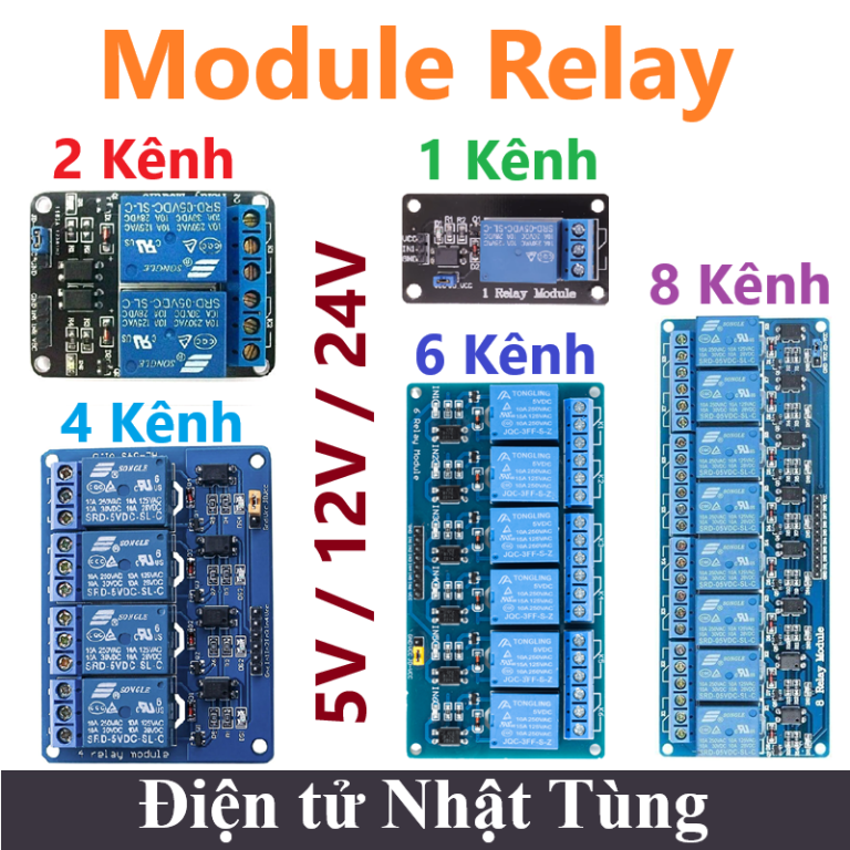 Relay Switch Header Mạch Relay 10A 24V 8 Kênh chân Header, Rơ le 250VAC / 30VDC