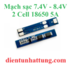 module-sac-2-cell-18650-3a-mach-bao-ve-pin-lithium-7.4v-8.4v-5A-dai-dien