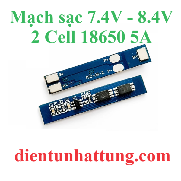 module-sac-2-cell-18650-3a-mach-bao-ve-pin-lithium-7.4v-8.4v-5A-dai-dien