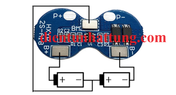 module-sac-2-cell-18650-4a-mach-bao-ve-pin-lithium-7.4v-8.4v-10A-so-do-ket-noi