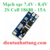 module-sac-2-cell-18650-8a-mach-bao-ve-pin-lithium-7.4v-8.4v-15A-dai-dien