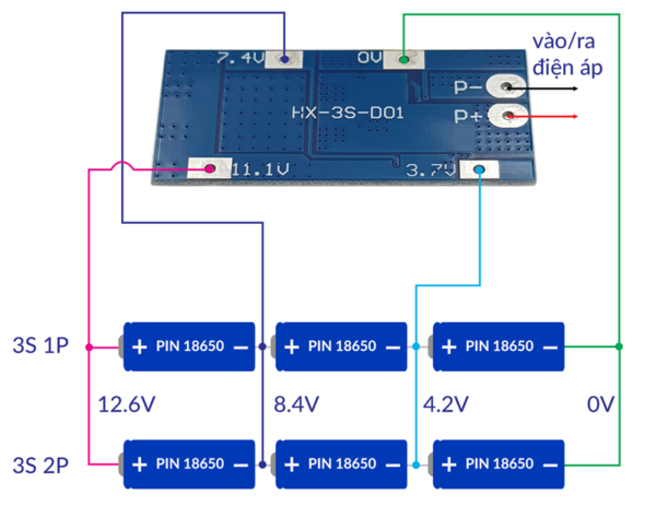 module-sac-3-cell-18650-mach-bao-ve-pin-lithium-11.1v-20A-so-do-noi