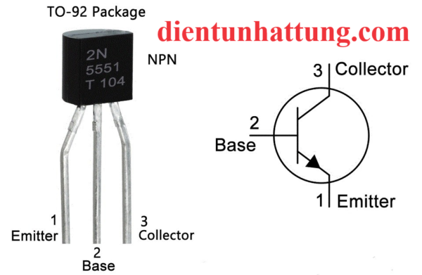 transistor-npn-2n5551-dip-day-hoat-dong-160v-300mA-ky-hieu-chinh