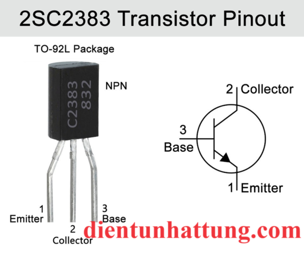 transistor-npn-c2383-dip-day-hoat-dong-160v-1A-ki-hieu-chinh