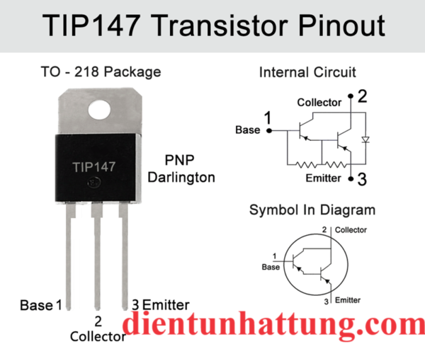 transistor-pnp-tip147-dip-day-hoat-dong-100v-10A-ki-hieu-chan