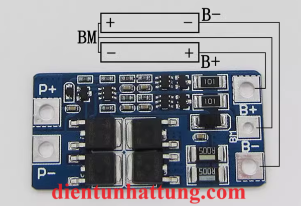 module-sac-2-cell-18650-10a-mach-bao-ve-pin-lithium-7.4v-20A-so-do-ket-noi