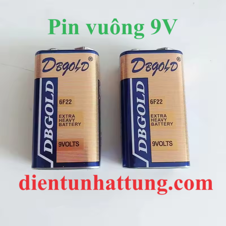 PIN VUÔNG 9V, PIN 2 CỰC 1 BÊN