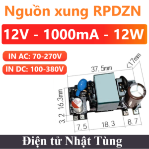 module-nguon-xung-rpdzn-ac-70-270v-dc-100-380v-12v-1000ma-12w