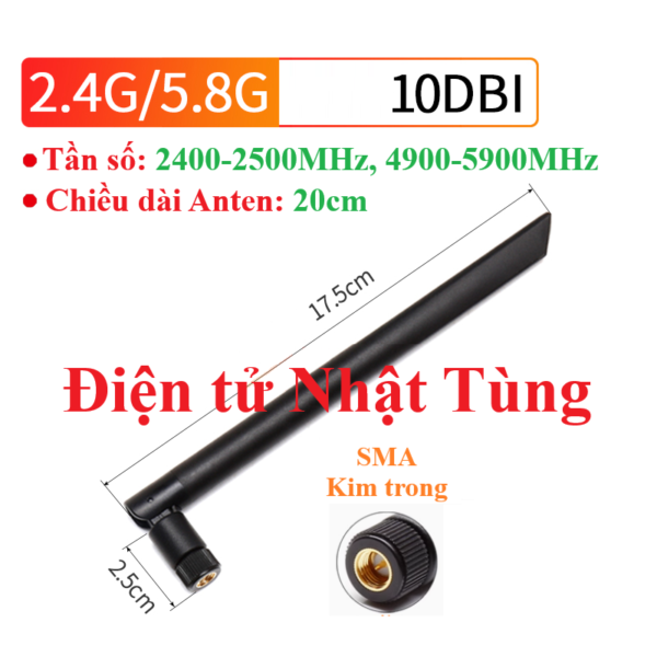 anten-2.4ghz-10dbi-dau-nhon-20cm-chan-kim-trong-anten-wifi-rf-zigbee-tren