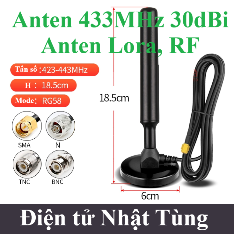 Anten Sign ANTEN 433Mhz 30dBi KIM TRONG 18.5CM, ANTEN LORA, RF