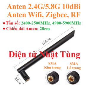 anten-lora-2.4ghz-10dbi-dau-nhon-20cm-chan-kim-trong-anten-wifi-rf-zigbee-dai-dien