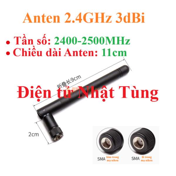 anten-lora-2.4ghz-3dbi-dau-nhon-11cm-chan-kim-trong-anten-wifi-rf-zigbee-dai-dien