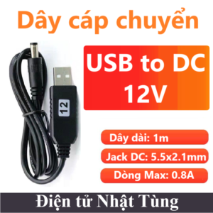 day-cap-chuyen-usb-to-dc-12v-dai-dien