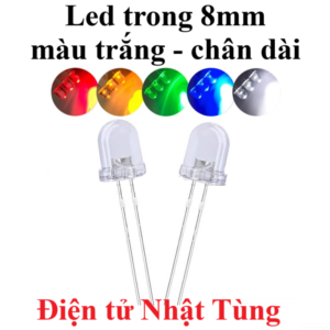 led-trong-8mm-mau-trang-chan-dai-dai-dien