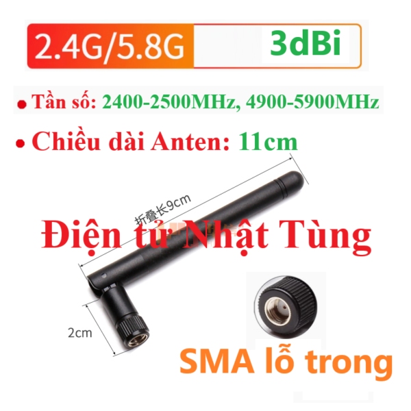 anten-lora-2.4ghz-3dbi-dau-nhon-11cm-chan-lo-trong-anten-wifi-rf-zigbee