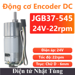 Động cơ DC Encoder JGB37-545 24V 22rpm, DC giảm tốc