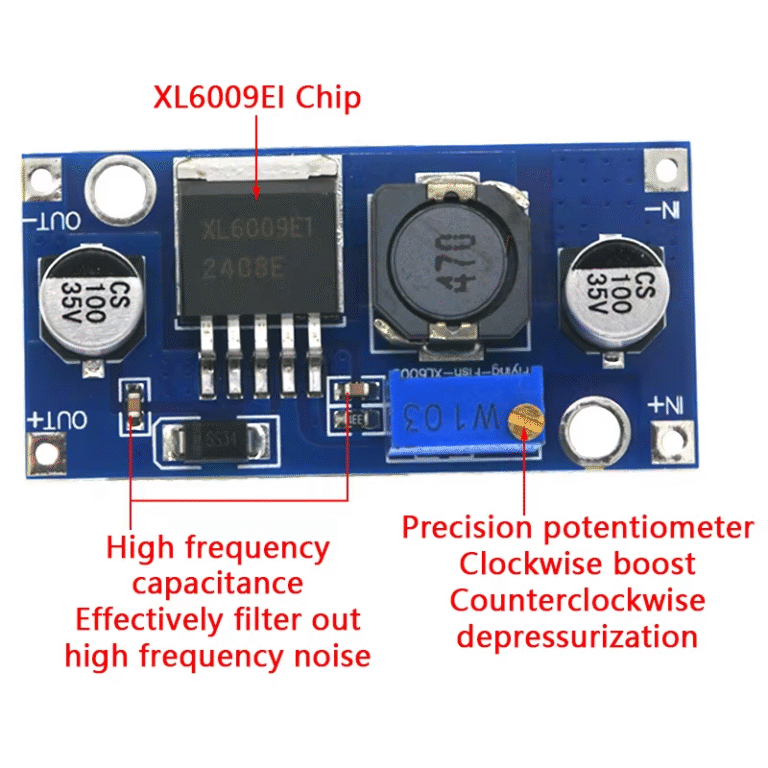 Ca6009 Module Module tăng áp DC-DC XL6009 4A 5-35VDC, Mạch ổn áp DC 4A
