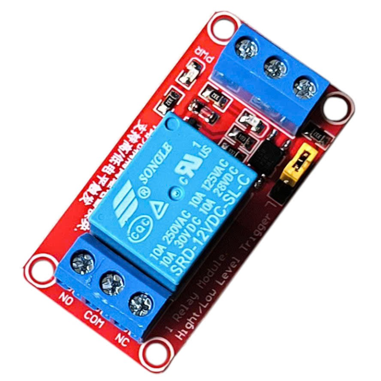 Module relay 12V 10A 1 Kênh chân domino, Rơ le 250V/10A