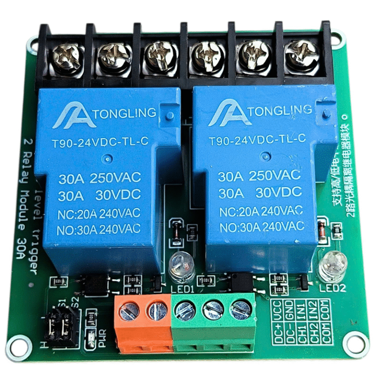 Relay Vip 30 Mạch Relay 30A 24V 2 Kênh, Rơ le công suất 250VAC / 30VDC