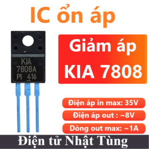 IC KIA 7808 ổn áp nhựa, ngõ ra điện áp dương 8V