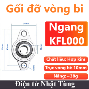 Bạc đạn ngang KFL000 10mm, Gối đỡ vòng bi trục ngang