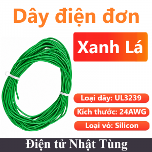 day-dien-1-loi-roi-vo-silicon-mau-xanh lá